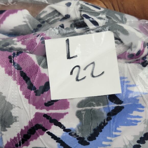 Bohemian 2X Knit Tunics Pullover Purple Blue Jeweled Printed Tops Casual 2 Lot - Picture 15 of 15